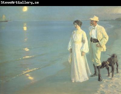 Peder Severin Kroyer Summer Evening on the Skagen Beach The Artist and hs Wife (nn02)